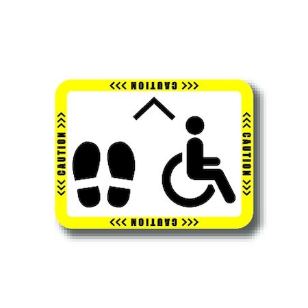 Ergomat 24in x 18in RECTANGLE SIGNS Caution DSV-SIGN 432 #2974 -UEN